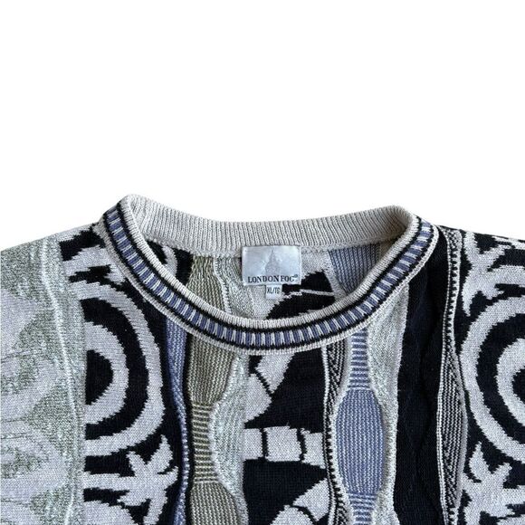 Rare White/Black Coogi-Style London Fog Sweater – XL - Picture 4 of 7